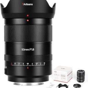 7artisans AF 50mm F1.8 Camera Lens for Sony E Mount, Full Frame, Large Aperture, Prime, STM Auto Manual Focus Camera Lens, Face/Eye Auto Focus, for Portraiture/Street Photography/Humanistic Subjects